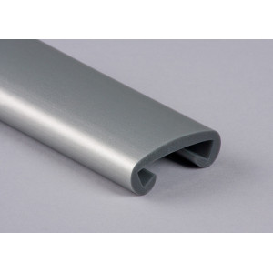 Trapleuningprofiel F408-011 wit-aluminium